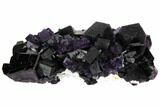 Dark Purple Cubic Fluorite Crystal Cluster - China #132742-1